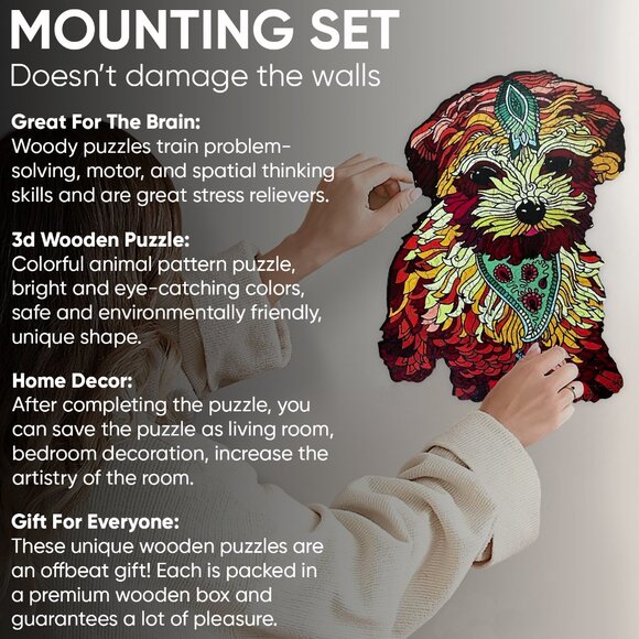 Animal Wooden Puzzle - Engaging, Educational and Eco-Friendly PUPY - Picture 6 of 9